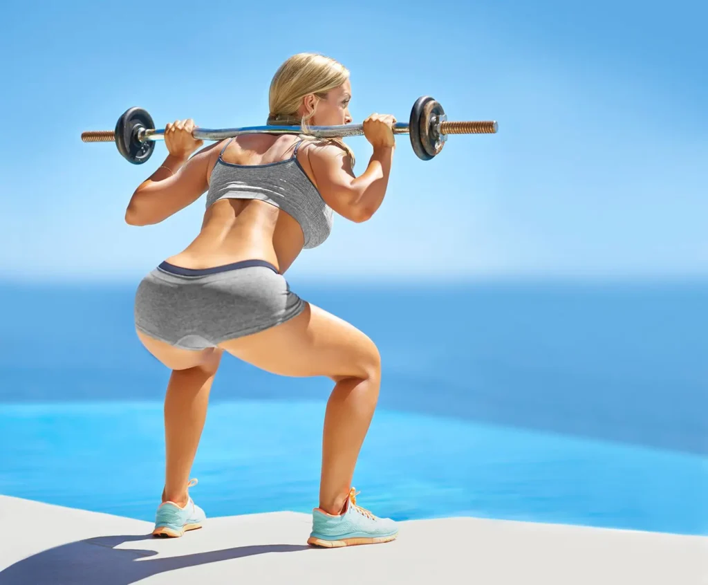 A person lifting dumbbells, focusing on arm muscles Arundel